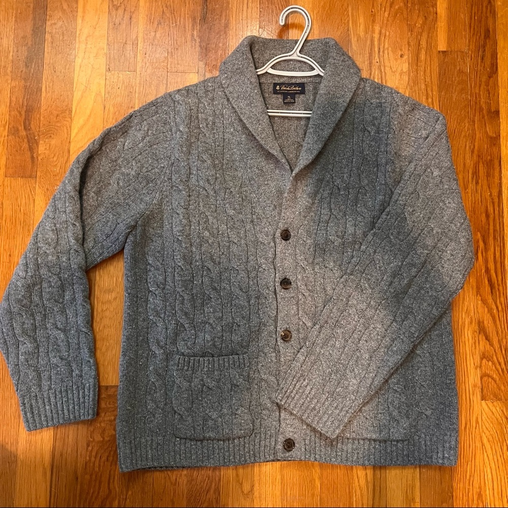 Brooks Brothers Men’s 100% Scottish Lambswool Cardigan Size XL
